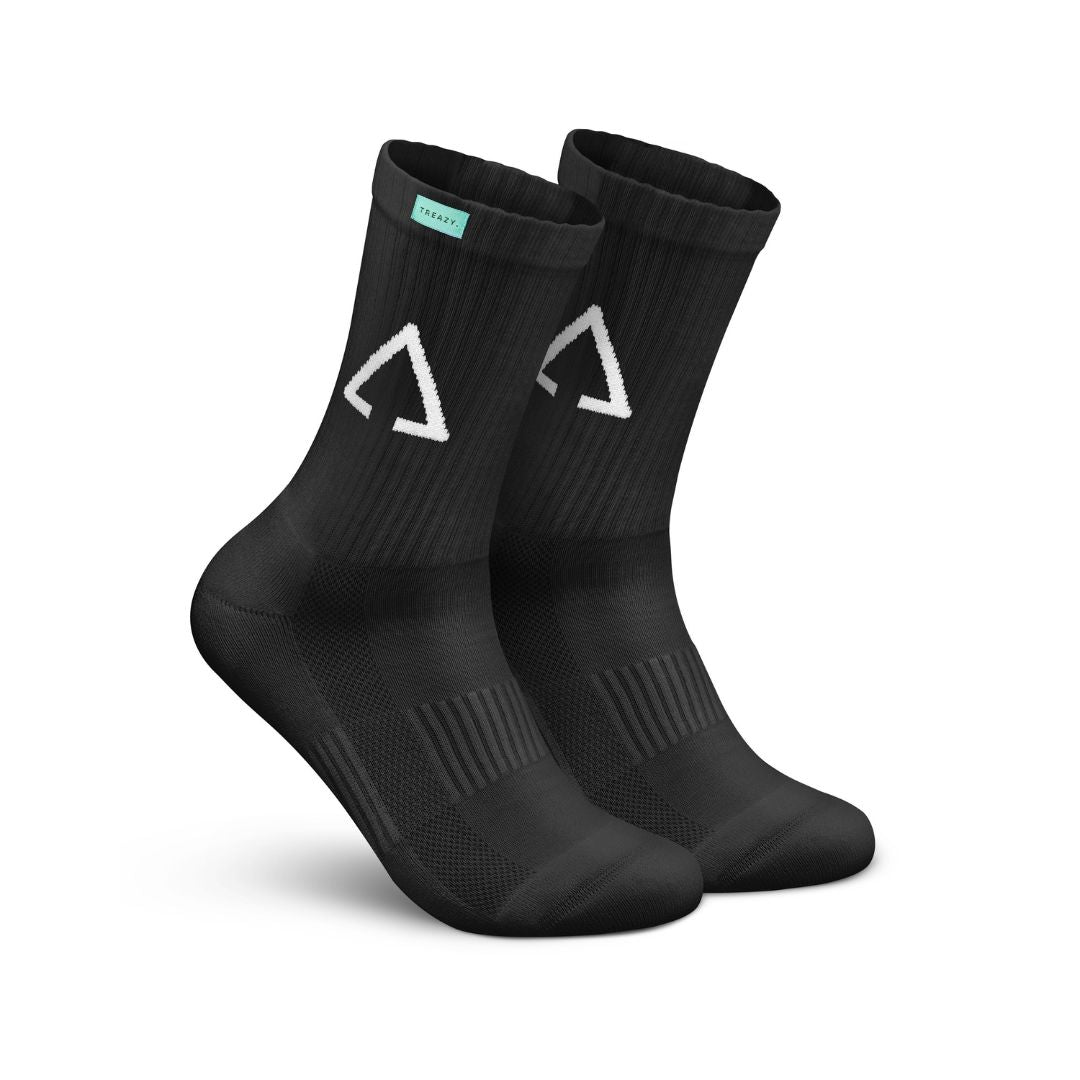 Schwarze Tennis Socken von TREAZY. aus Bio-Baumwolle