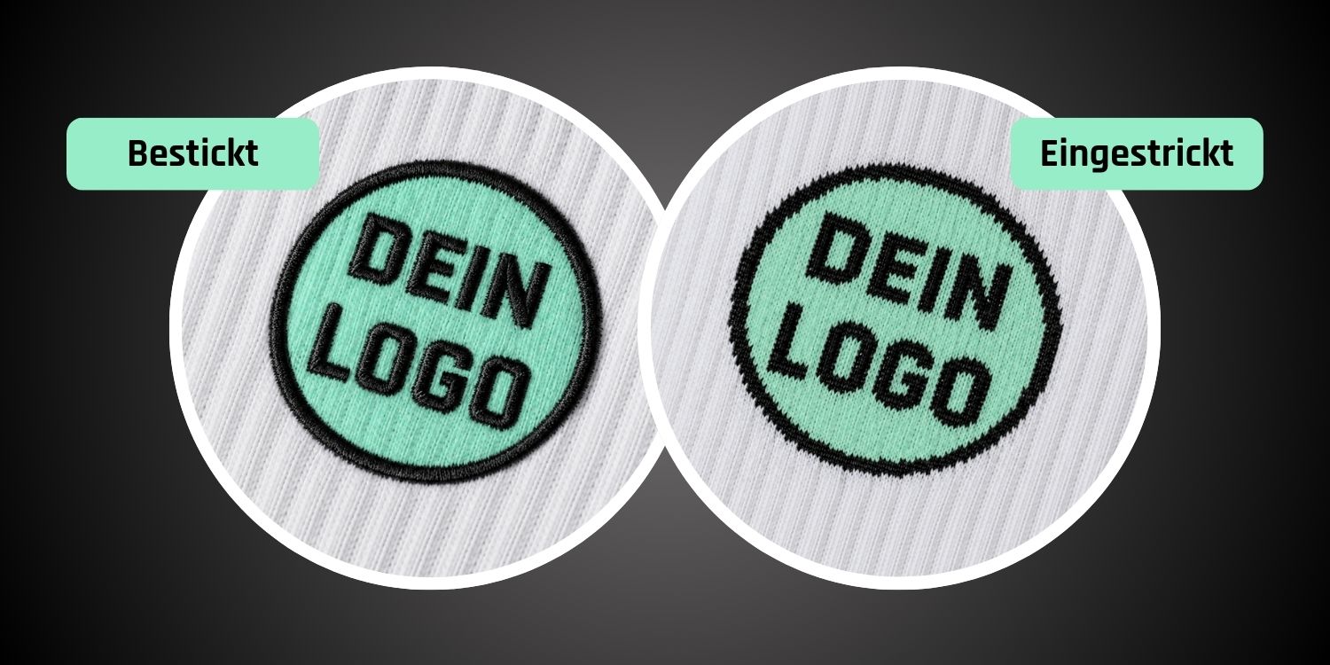 TREAZY. Premium-Socken mit deinem Logo bestickt und eingestrickt