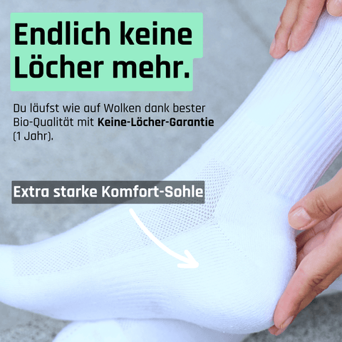 Tennis Socken (Basic) aus Bio-Baumwolle