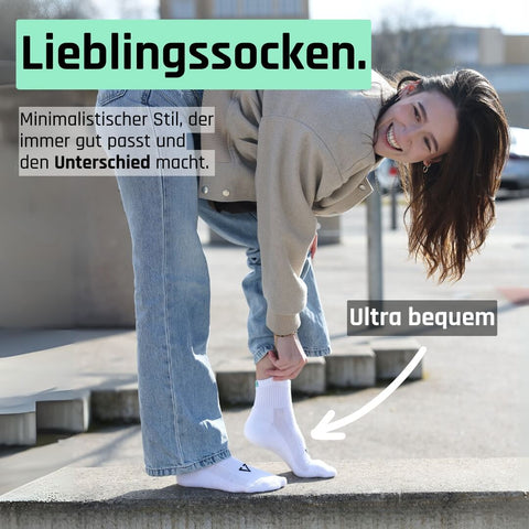 Halbhohe Socken aus Bio-Baumwolle