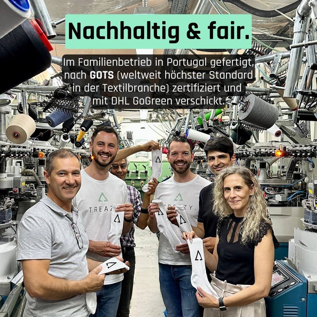 Faire Sockenproduktion im Familienbetrieb in Portugal