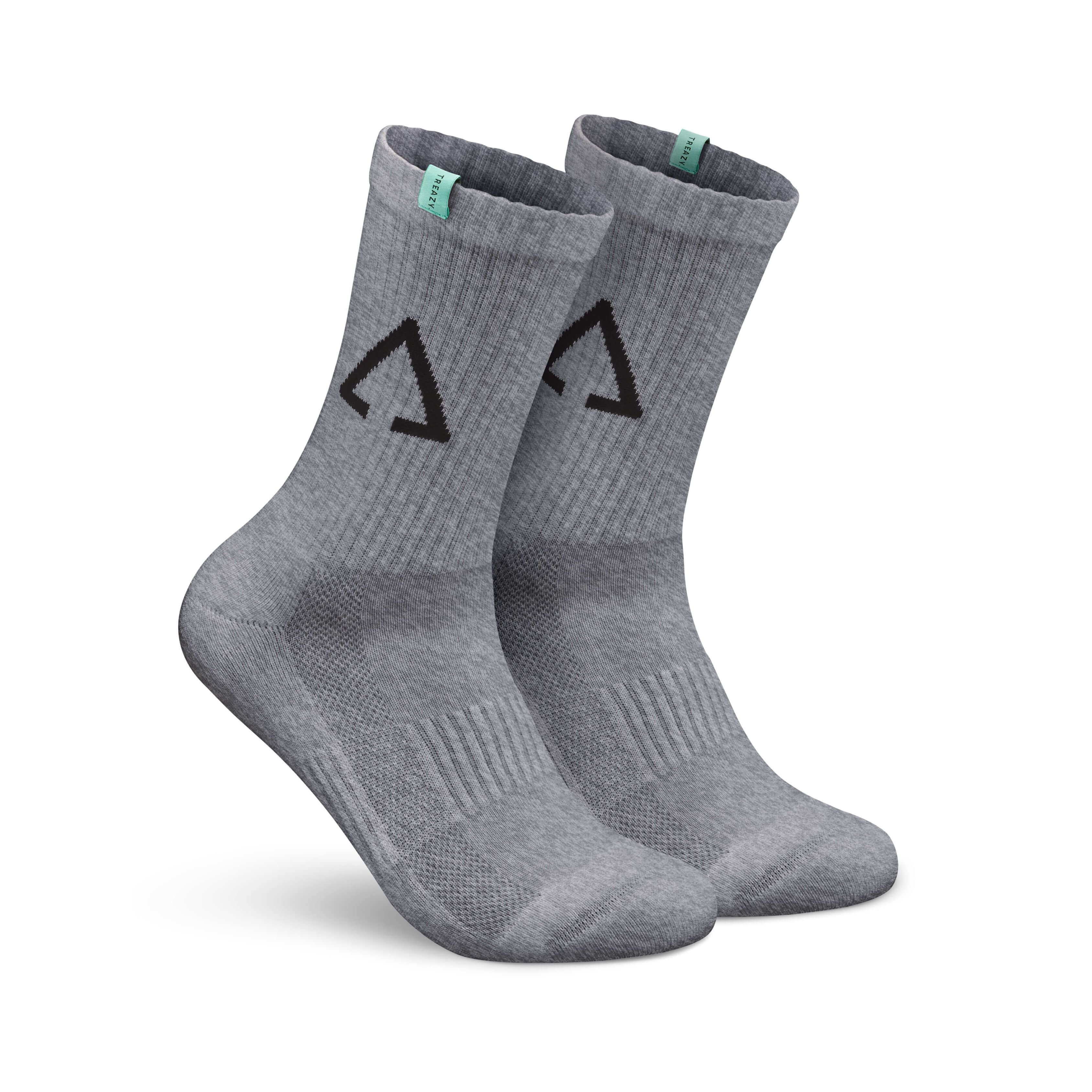 Graue Tennis Socken von TREAZY. aus Bio-Baumwolle