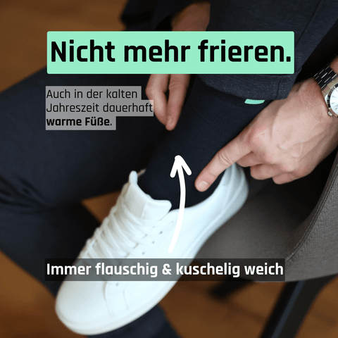 Warme Füße in Business Socken aus Bio-Baumwolle