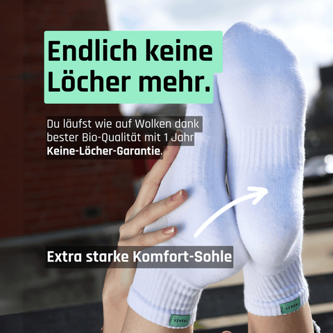 Keine Löcher in Halbhohen Socken von TREAZY. aus Bio-Baumwolle