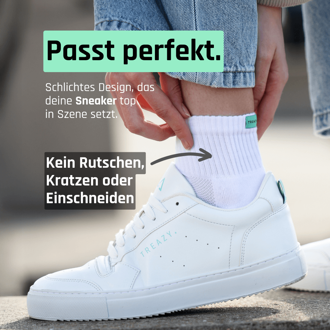 Halbhohe Socken von TREAZY. aus Bio-Baumwolle in Sneaker