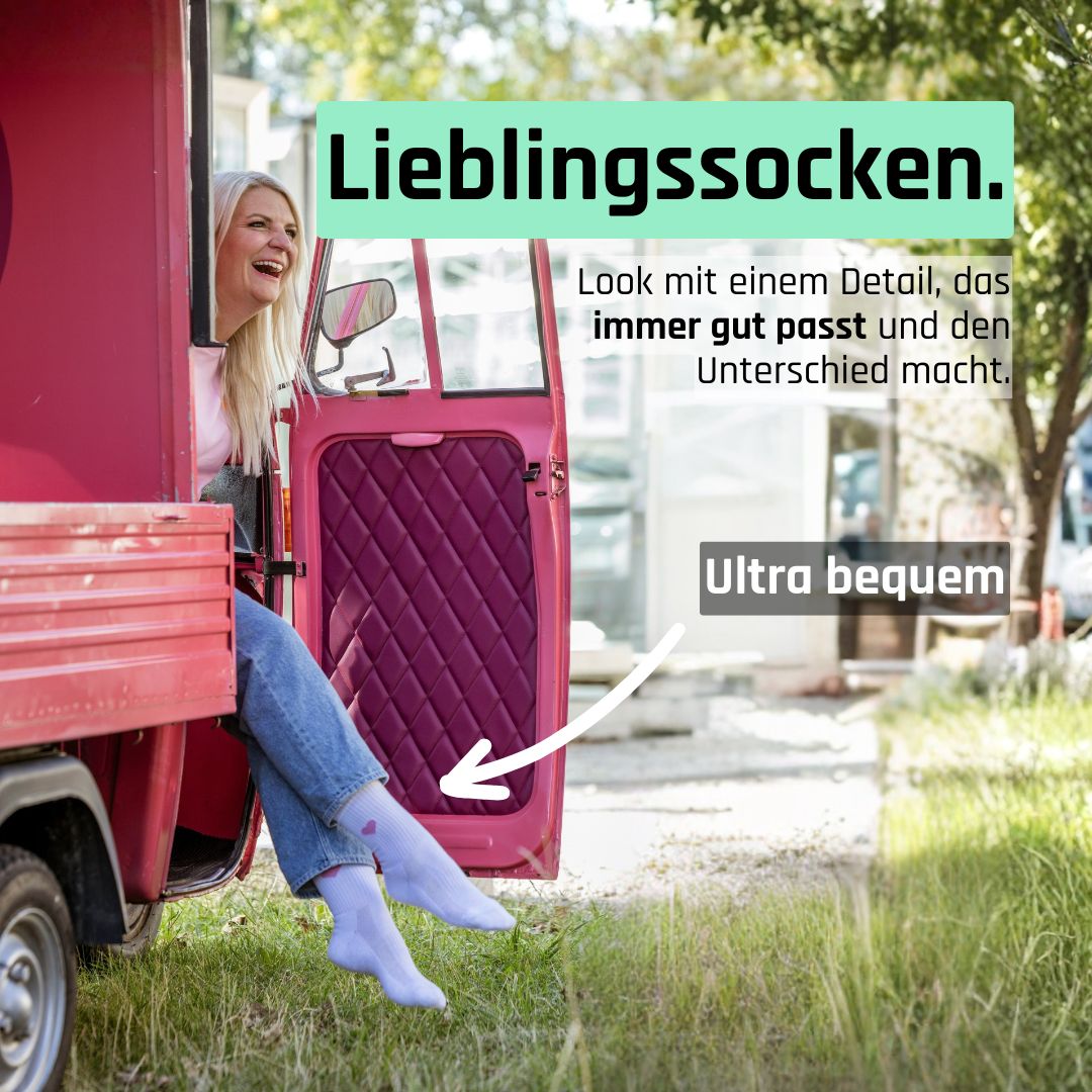 Herz Socken (by CiaoRosa) aus Bio-Baumwolle