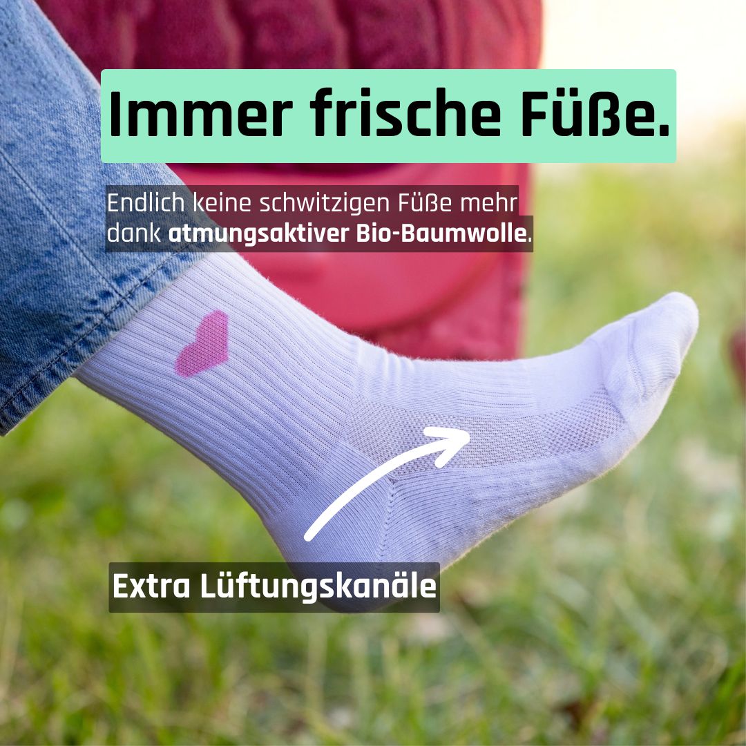 Herz Socken (by CiaoRosa) aus Bio-Baumwolle