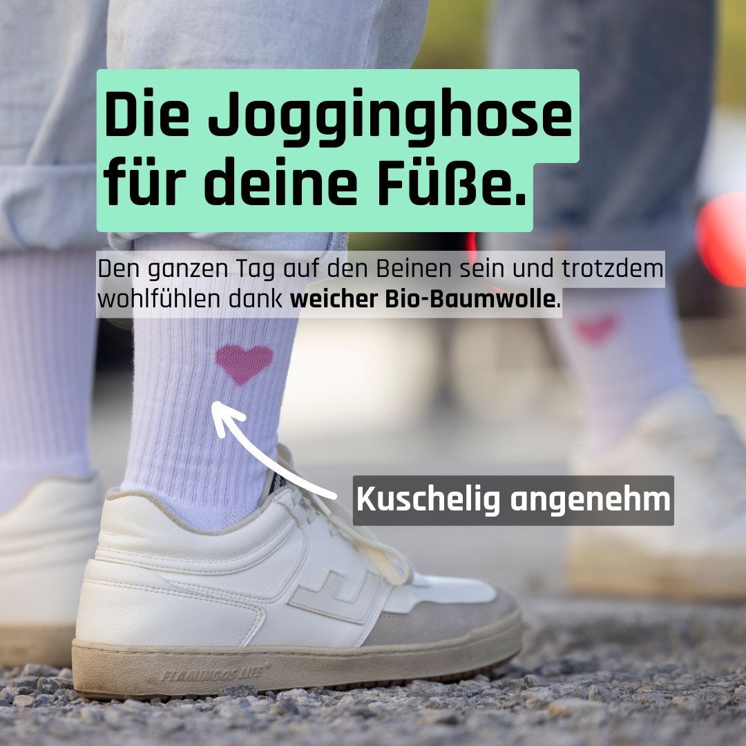 Herz Socken (by CiaoRosa) aus Bio-Baumwolle