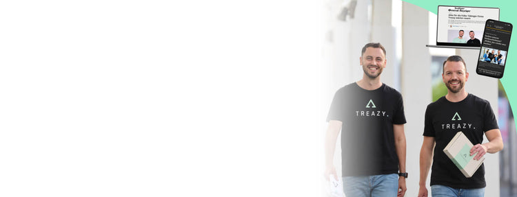 Gründer von TREAZY. mit Auszügen aus Presseberichten