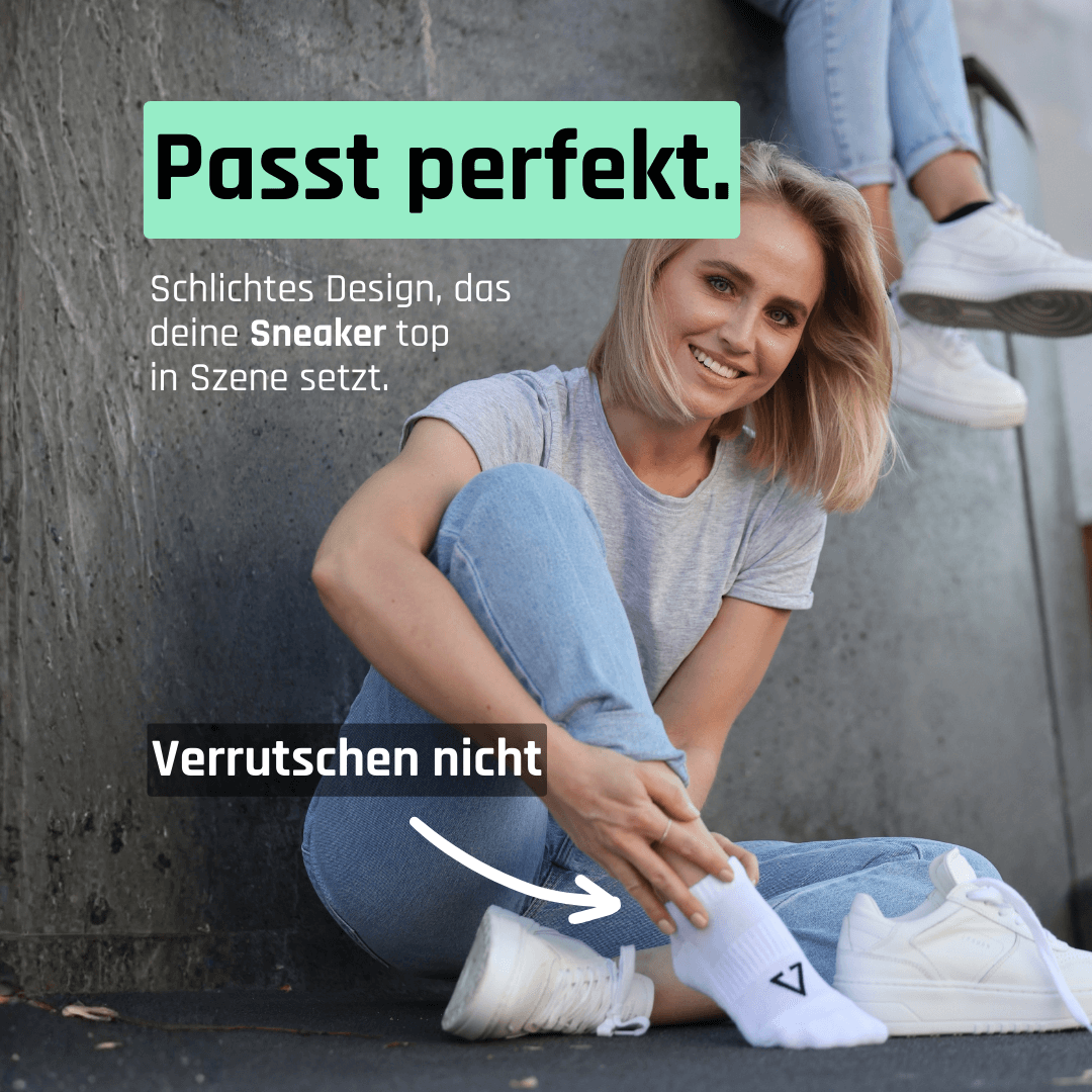 Perfekter Sitz in Sneaker Socken von TREAZY. aus Bio-Baumwolle