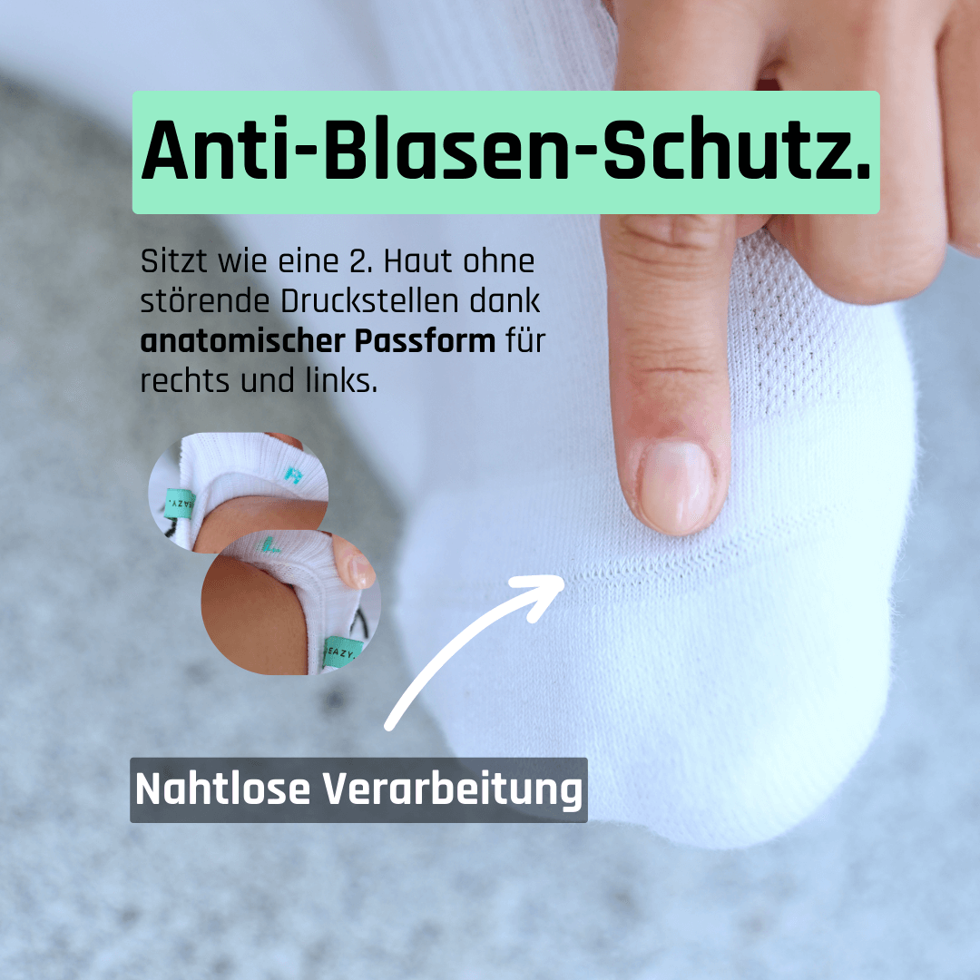 Keine Blasen Tennis Socken von TREAZY. aus Bio-Baumwolle
