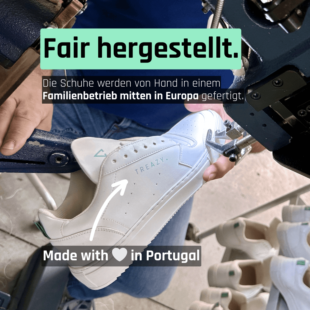 Herstellung von Sneaker von TREAZY. aus Apfelleder 