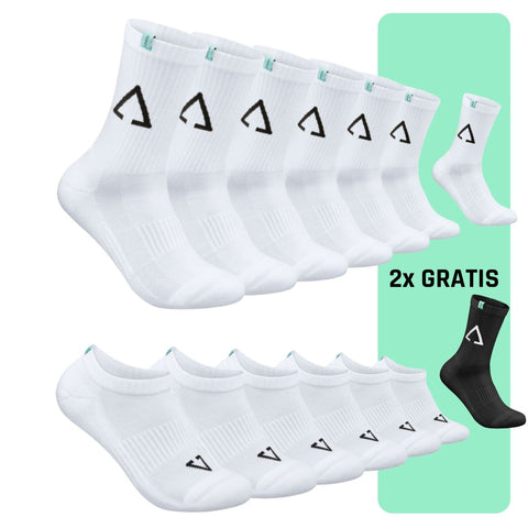 Lieblingssocken-Set Weiß (12+2 Paar)